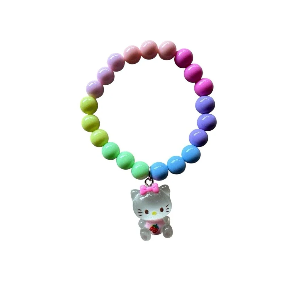 6pc  Bracelet Set Girls Beaded Hello Kitty Cinnamoroll Kuromi Pompompurin Melody